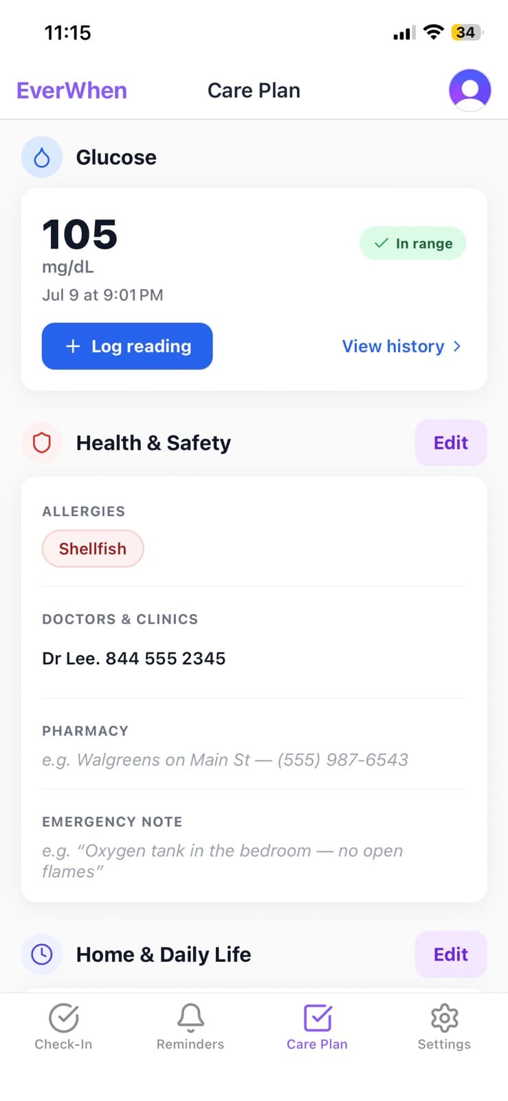 EverWhen — Glucose