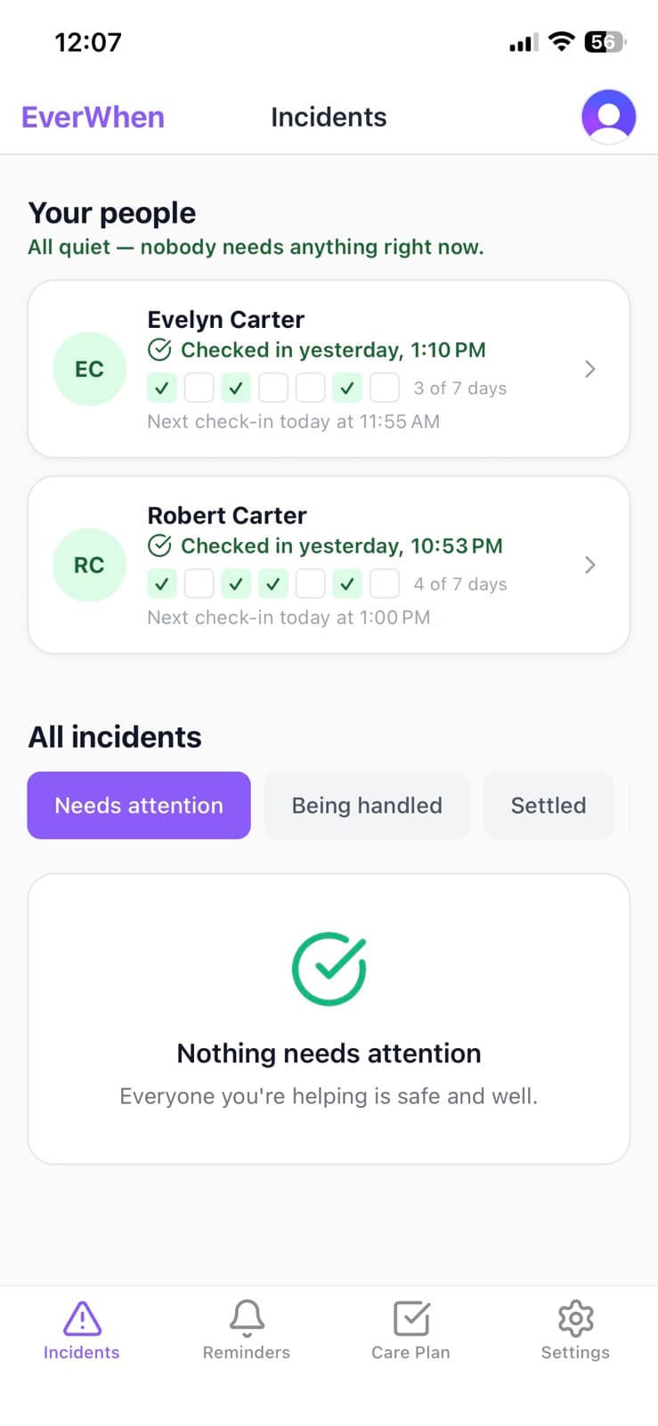 EverWhen — Helper home